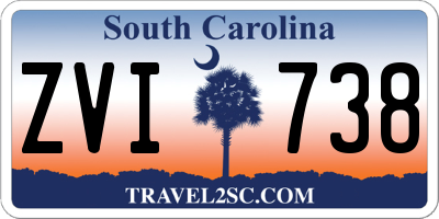 SC license plate ZVI738