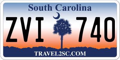 SC license plate ZVI740
