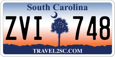 SC license plate ZVI748