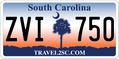 SC license plate ZVI750