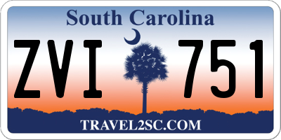 SC license plate ZVI751