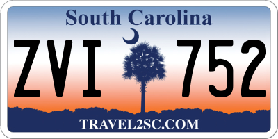 SC license plate ZVI752