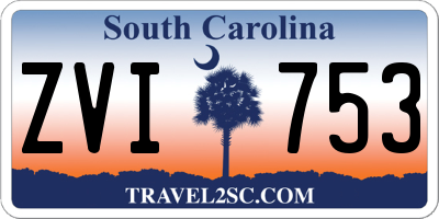 SC license plate ZVI753