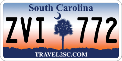 SC license plate ZVI772