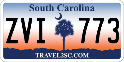 SC license plate ZVI773