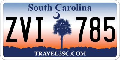 SC license plate ZVI785