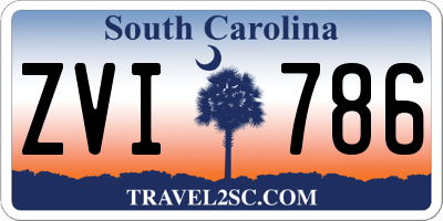 SC license plate ZVI786