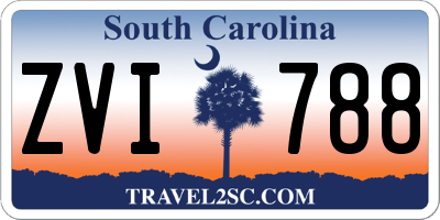 SC license plate ZVI788
