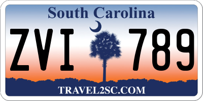 SC license plate ZVI789