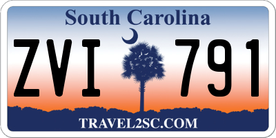 SC license plate ZVI791