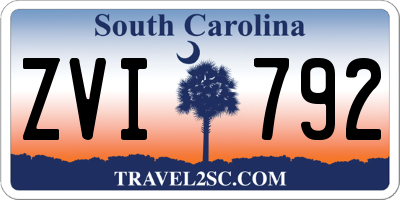 SC license plate ZVI792