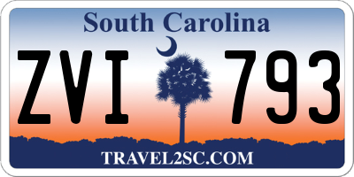 SC license plate ZVI793