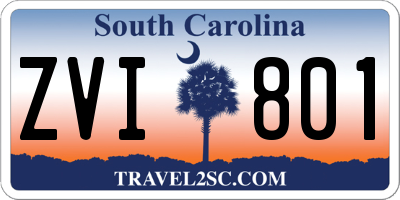 SC license plate ZVI801