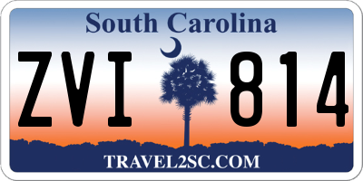 SC license plate ZVI814
