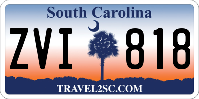 SC license plate ZVI818