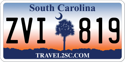 SC license plate ZVI819