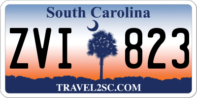 SC license plate ZVI823