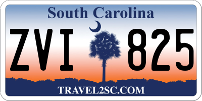 SC license plate ZVI825
