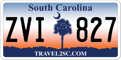 SC license plate ZVI827