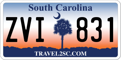SC license plate ZVI831