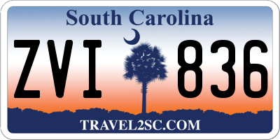 SC license plate ZVI836
