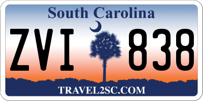 SC license plate ZVI838