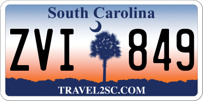 SC license plate ZVI849