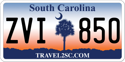 SC license plate ZVI850