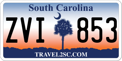 SC license plate ZVI853