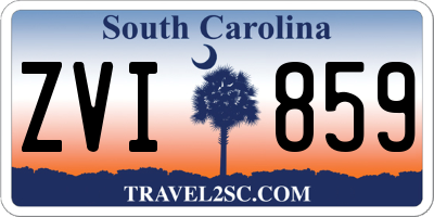 SC license plate ZVI859