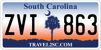SC license plate ZVI863