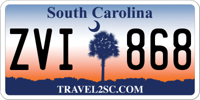 SC license plate ZVI868