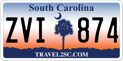 SC license plate ZVI874