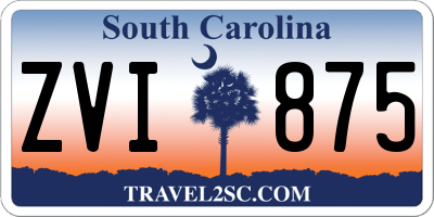 SC license plate ZVI875