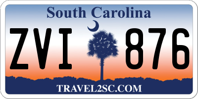 SC license plate ZVI876