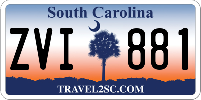 SC license plate ZVI881