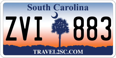 SC license plate ZVI883