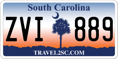 SC license plate ZVI889