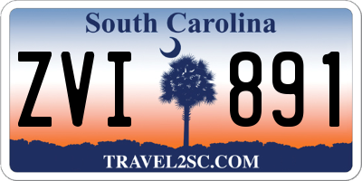 SC license plate ZVI891