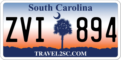 SC license plate ZVI894