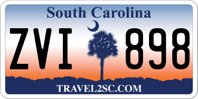 SC license plate ZVI898