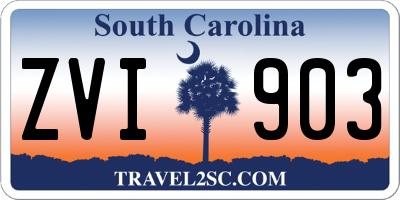 SC license plate ZVI903