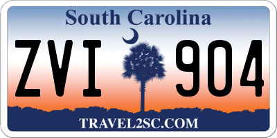 SC license plate ZVI904