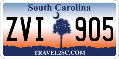 SC license plate ZVI905
