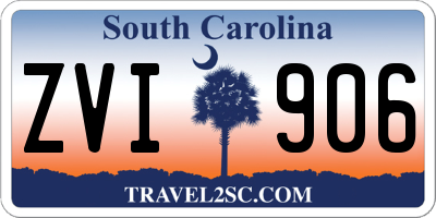 SC license plate ZVI906