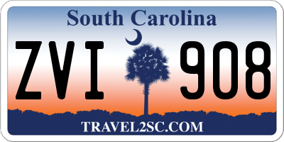 SC license plate ZVI908