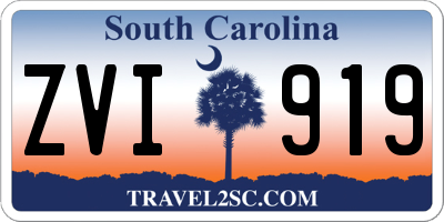 SC license plate ZVI919