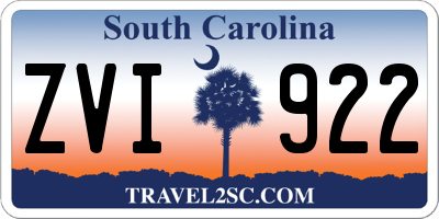 SC license plate ZVI922