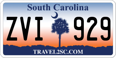 SC license plate ZVI929