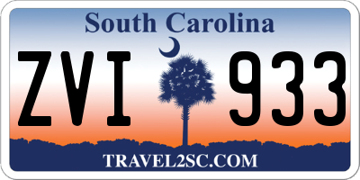 SC license plate ZVI933